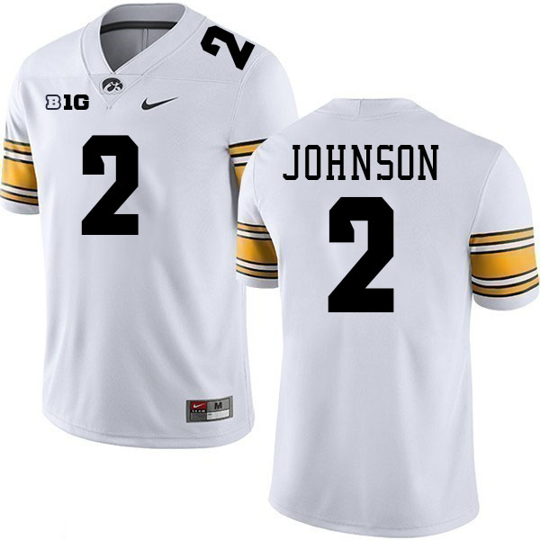 Kaleb Johnson Iowa Jersey,University Of Iowa Hawkeyes Fotoball Uniforms,Jersey,Gears-White